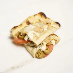 Halloumi Cheese and Vegetables Mankoushe